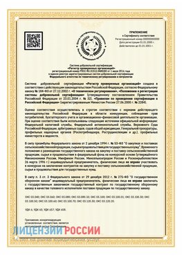 Приложение к сертификату для ИП Железногорск (Курская обл.) Сертификат СТО 03.080.02033720.1-2020